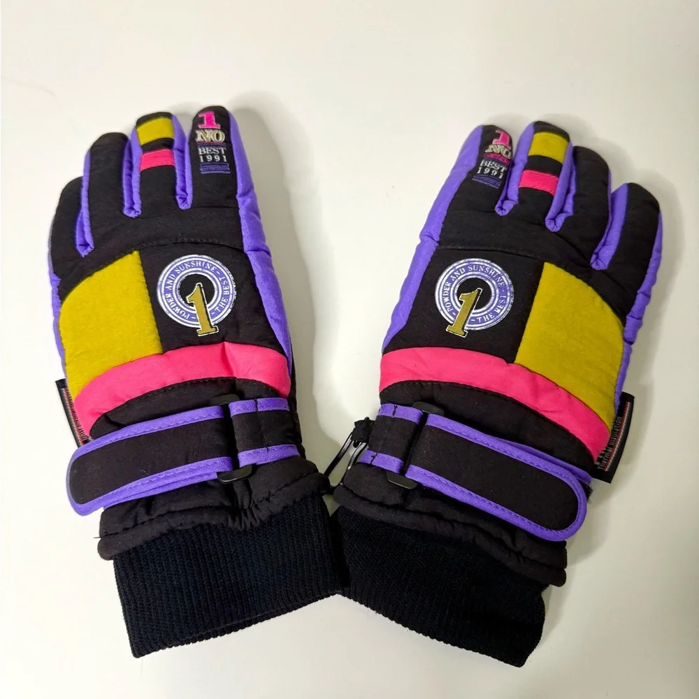 Colorful Vintage Youth Winter Gloves